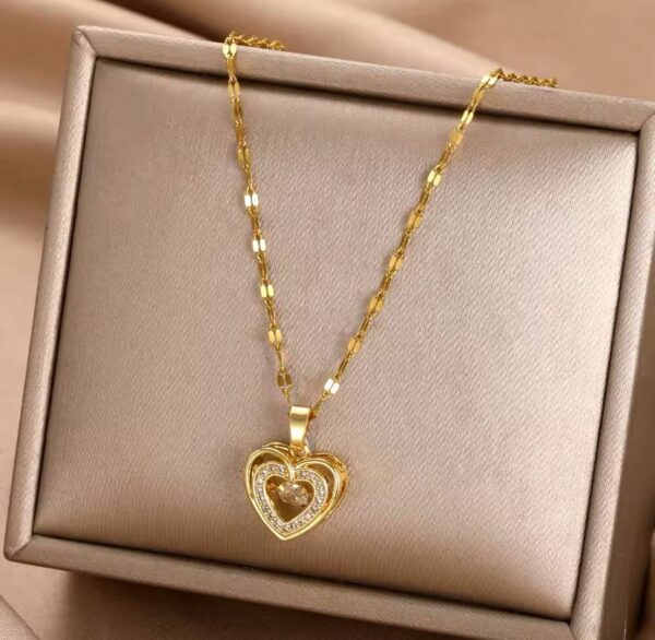 Delicate Enamel Heart Pendants Necklaces for Women Gold Color Black Red Love Drop Necklaces Fashion Jewelry Valentine's Gifts