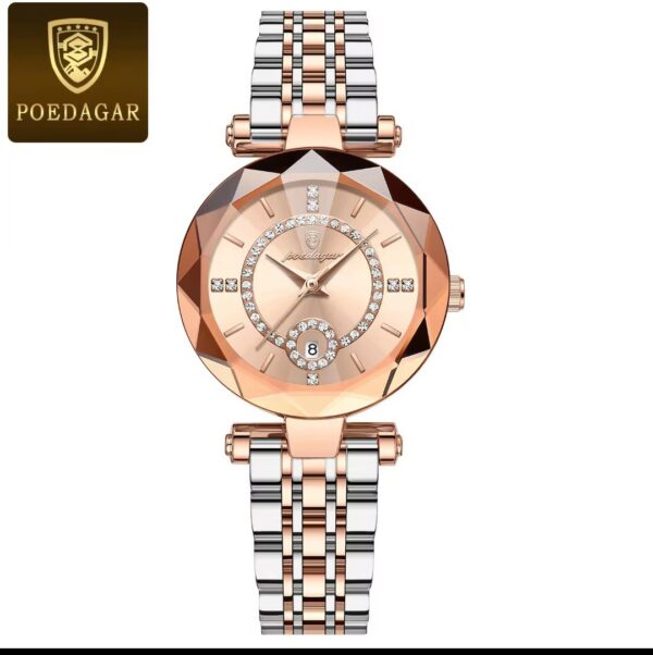 POEDAGAR Luxury Watch For Woman High Quality Diamond Ladies Quartz Watch Waterproof Date Stainless Steel Women Watches reloj+box