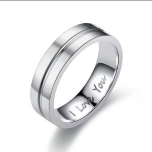 Stainless Steel Couple Engagement Rings for men