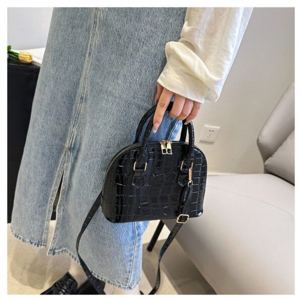 Retro Shoulder Bag Fashion Pu Leather New Women's Bag Waterproof Crocodile Pattern Versatile Crossbody Bag