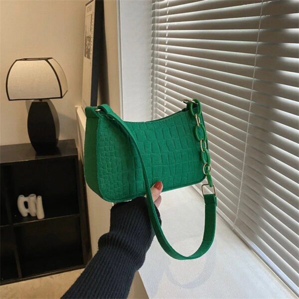 Lady Felt Armpit Design Luxury Tote Released Fashion Ladies Handbag Under Crescent Small Square Bag Lady Felt Armpit Design