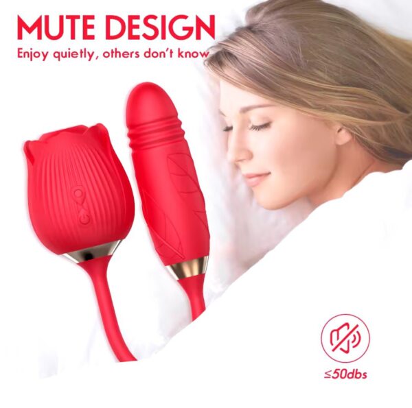 Vibrator for Women Dildo Sex Toys Rose Sucking Thrusting Vibrating Clit Sucker Nipple Clitoris Stimulation Female for Adults 18+