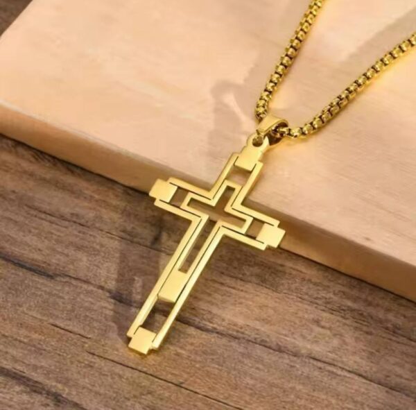 Titanium Steel Trendy Cool Cross Skull Necklace For Men And Women Unisex Stainless Steel