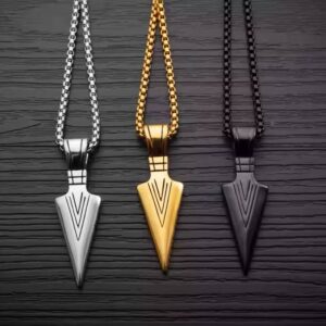 Hiphop Brazil Spearhead Arrows Stainless Steel Pendant Necklaces For Men