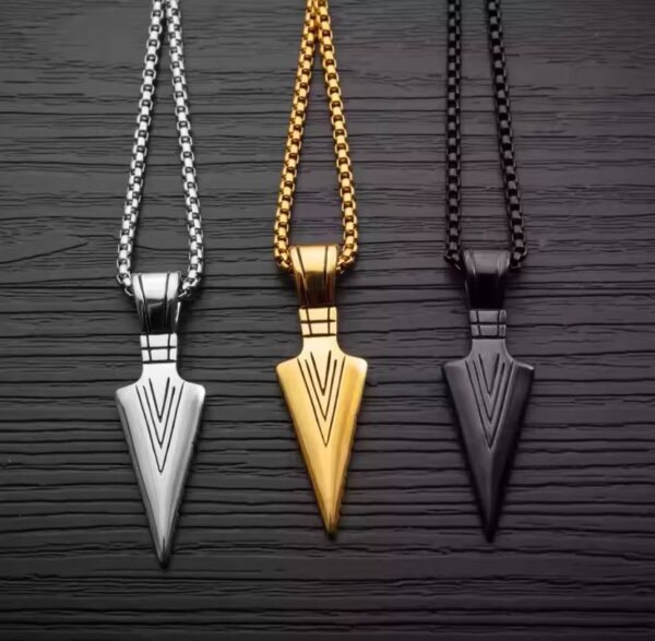 Hiphop Brazil Spearhead Arrows Stainless Steel Pendant Necklaces For Men