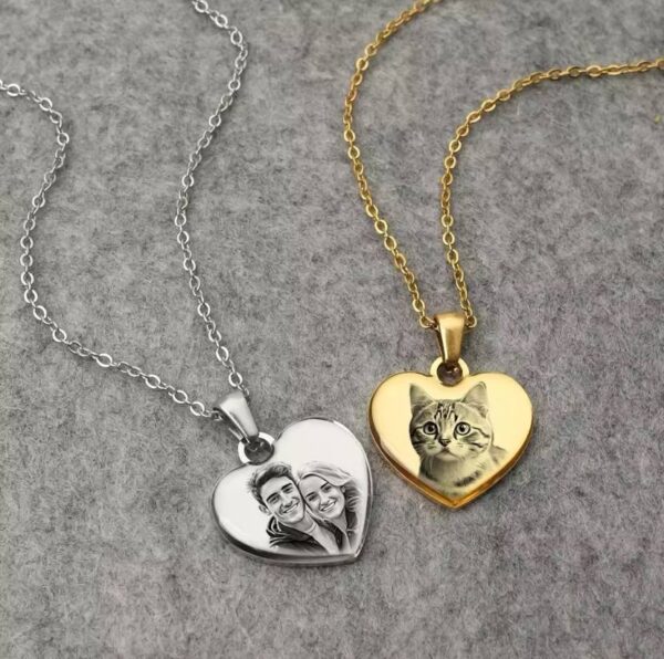 Customized Picture Necklace Personalized for Women,Custom Photo Love Heart Projection Pendant,Customized Valentine's Day gift,gifts for mom