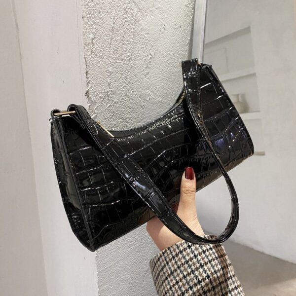 Retro Alligator Pattern Female Small Handbags and Purse Armpit Shoulder Bags High Quality PU Leather Ladies Clutch Totes Bag