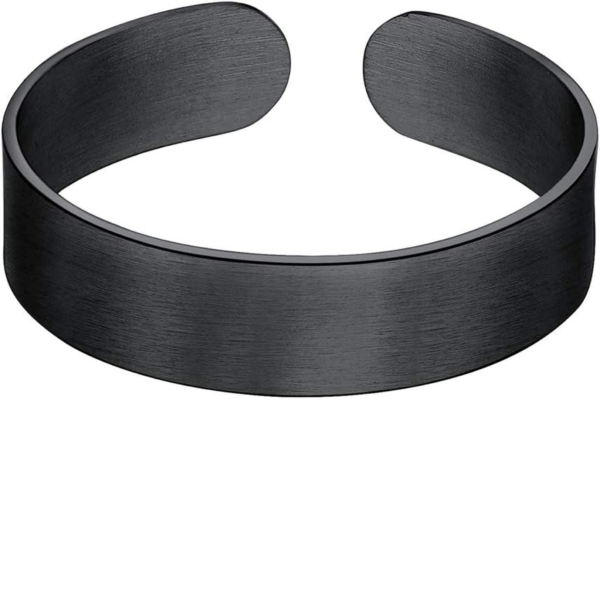 Stainless Steel Open Band Ring for Men Women 18K Gold/Black Plated Brush/Smooth Surface Rings Set Minimalist Jewelry(With Gift Box)