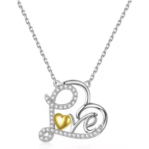 Love Heart Necklace for Women Christmas Birthday Gifts for Girlfriend Wife Mom Heart Pendant Necklaces for Women Girls Love Gift for Her