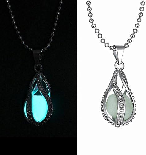 Glow in the Dark Pendant Necklaces for Women Night Moon Luminous Glowing Necklace Fashion Jewelry Halloween Party Gifts