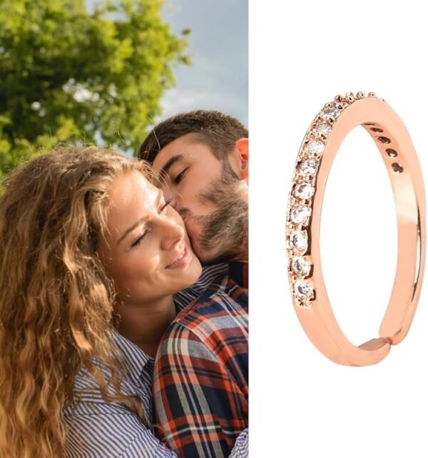 Stackable Eternity Ring for Women Girls Girlfriend Rings for Women Wedding Engagement Band Ring Simple Adjustable Band