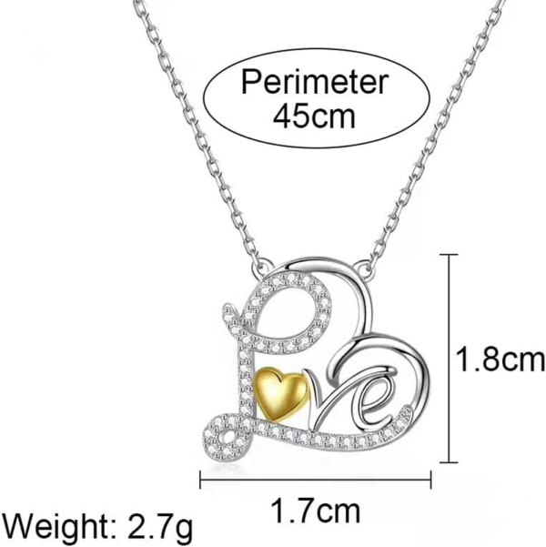 Love Heart Necklace for Women Christmas Birthday Gifts for Girlfriend Wife Mom Heart Pendant Necklaces for Women Girls Love Gift for Her