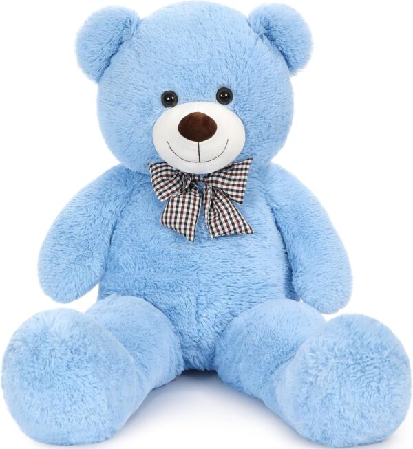 Giant Big Teddy Bear 4 Feet 47 Inch Life Size Tan Plush Bear Brown Stuffed Animal for Children Boyfriend