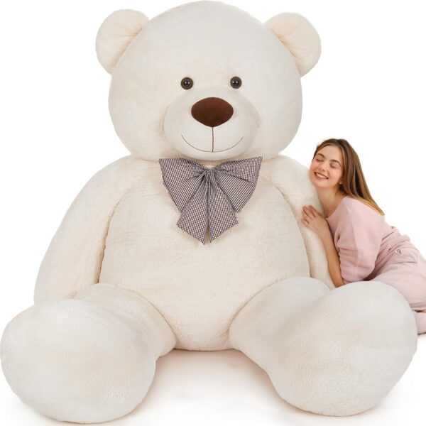 Giant Big Teddy Bear 4 Feet 47 Inch Life Size Tan Plush Bear Brown Stuffed Animal for Children Boyfriend