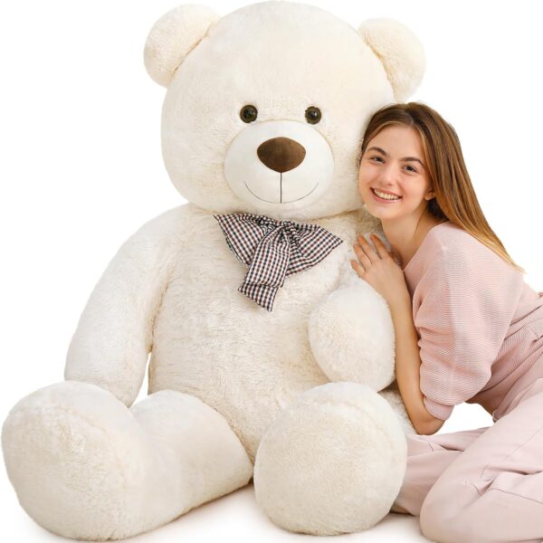 Giant Big Teddy Bear 4 Feet 47 Inch Life Size Tan Plush Bear Brown Stuffed Animal for Children Boyfriend