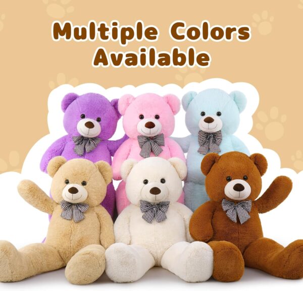 Giant Big Teddy Bear 4 Feet 47 Inch Life Size Tan Plush Bear Brown Stuffed Animal for Children Boyfriend