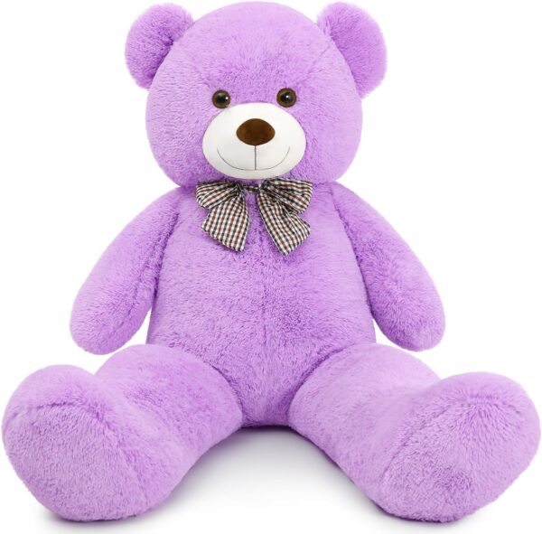 Giant Big Teddy Bear 4 Feet 47 Inch Life Size Tan Plush Bear Brown Stuffed Animal for Children Boyfriend
