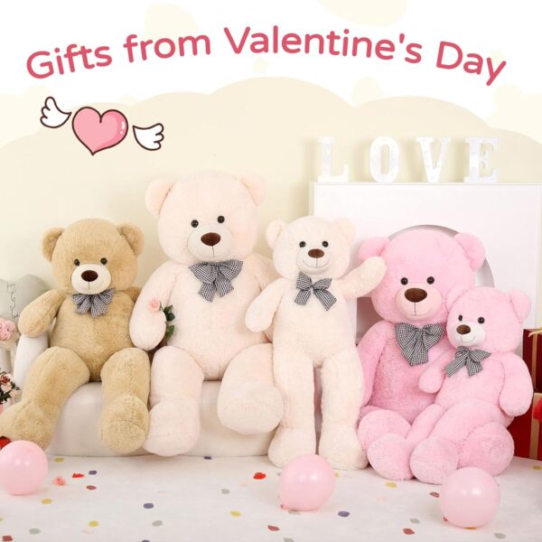 Giant Big Teddy Bear 4 Feet 47 Inch Life Size Tan Plush Bear Brown Stuffed Animal for Children Boyfriend