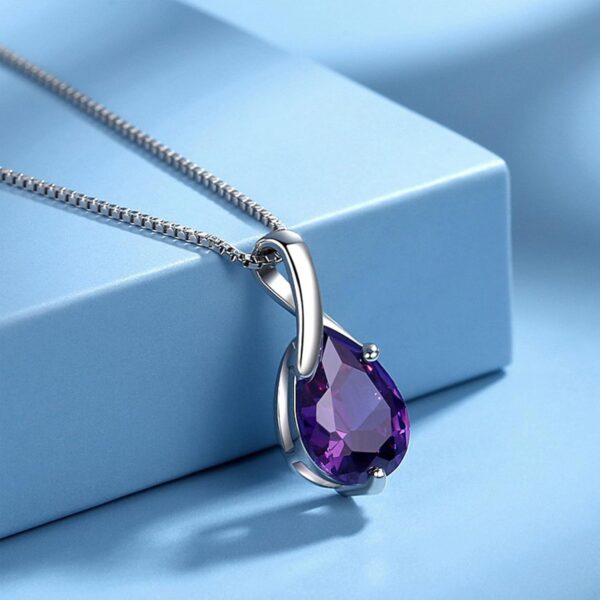 Dainty Pendant Necklaces for Women, Trendy Birthstone Cubic Zirconia Birthday for Mom Wife Grandma Daughter Girlfriend Valentines (With Box)