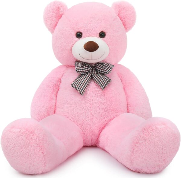 Giant Big Teddy Bear 4 Feet 47 Inch Life Size Tan Plush Bear Brown Stuffed Animal for Children Boyfriend