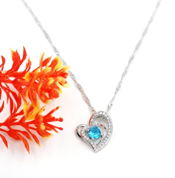 Platinum Plated Crystal Love Heart Infinity Necklace Mother'S Day Valentine’S Day Jewelry Gifts for Women