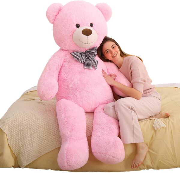 Giant Big Teddy Bear 4 Feet 47 Inch Life Size Tan Plush Bear Brown Stuffed Animal for Children Boyfriend