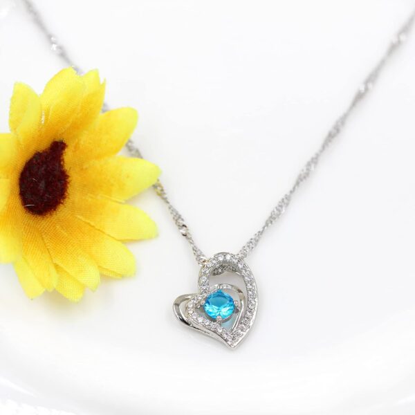 Platinum Plated Crystal Love Heart Infinity Necklace Mother'S Day Valentine’S Day Jewelry Gifts for Women
