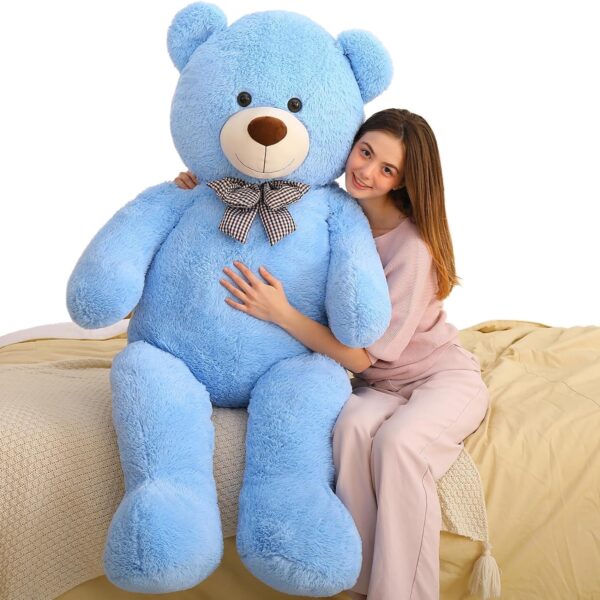 Giant Big Teddy Bear 4 Feet 47 Inch Life Size Tan Plush Bear Brown Stuffed Animal for Children Boyfriend