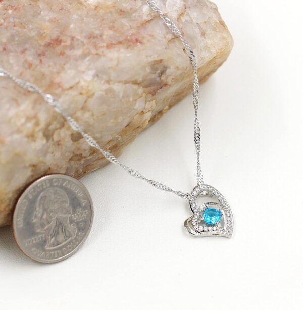 Platinum Plated Crystal Love Heart Infinity Necklace Mother'S Day Valentine’S Day Jewelry Gifts for Women