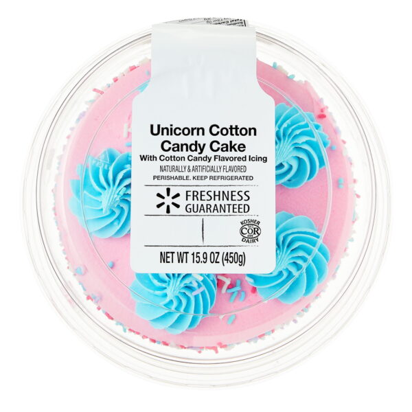 5" Unicorn Cotton Candy Cake, 15.9Oz, Refrigerated, Regular