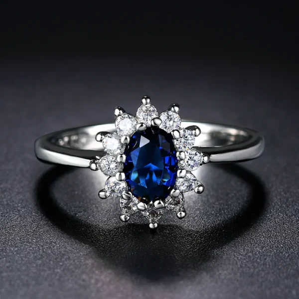Ring for Women Red Crystal Elegant Engagement Wedding Ring Rose Gold Color Austrian Crystals Fashion Jewelry ZYR187