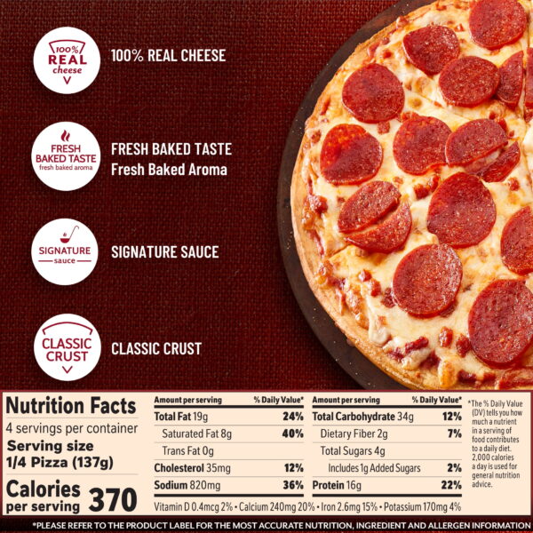 Pepperoni Classic Crust Pizza, 19.3 Oz (Frozen)