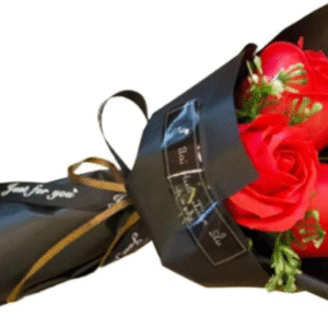 Stunning Red 3-Headed Artificial Rose Bouquet - Perfect Gift for Her this Valentine's Day! 🌹💖 Ideal for Best Friends, Girlfriends, and Special Occasions! 🎁✨